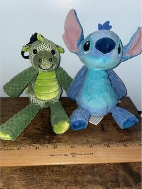 (2) Scentsy Buddy Clip-Ons 8” Stitch & Scout the Dragon